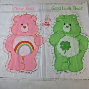 1983 Care Bears Cut & Sew Panel Cheer Bear Good Luck Bear Vintage